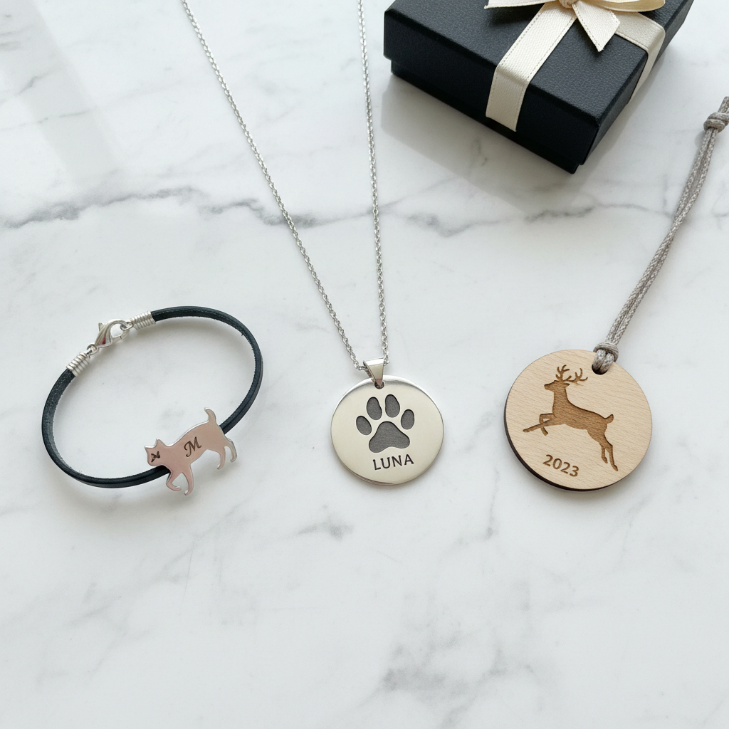 Personalisierter Tierschmuck und gravierte Tieranhänger