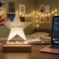 Personalisierte Stern LED Nachtlampe mit Namen Gravur